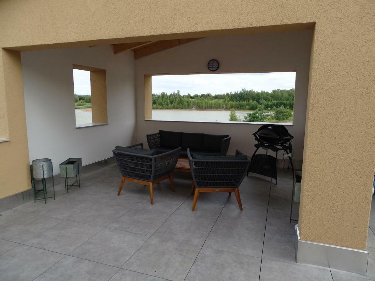Feriendomizil Am Stoermthaler See, Lagovida, Leipziger Neuseenland, Grosspoesna, Privatstrand Luaran gambar